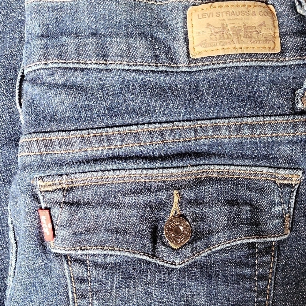 Levi's Blue Straight Leg Boot Cut  girl Jeans size 10 - Picture 7 of 9